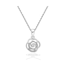 Brezza Lusso Jewelry Diamond Serisi Zirkon Taşlı Gül Model Gümüş Kadın Kolye 45 CM 45 CM
