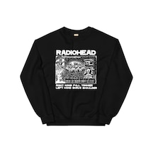 Radiohead Sweatshirt Beyaz Siyah