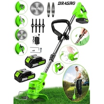 Dragro Alman DRGM3800 Eco Pro 2 Akülü Y 3800 Vf 20 Ah Teleskopik Uzatmalı Çim Biçme Tırpanı