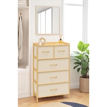Digithome Bambu 5 Çekmeceli Dolap Organizer Çok Amaçlı Düzenleyici Şifonyer Db-0013