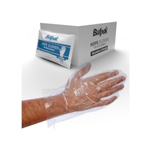 Burpak Hdpe Tek Kullanımlık Şeffaf Eldiven Büyük Boy 100 Adetlik 10 Paket