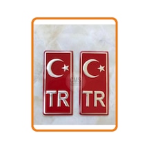 Kdmaksesuar Tr Plaka Krom Sticker 2'li Türkiye Plaka Krom Stıcker Türkiye Plakalık Krom