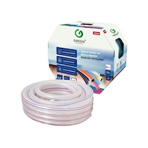Greengarden 281225 Flex Örgülü Şeffaf Bahçe Hortumu 1/2-25 Mt