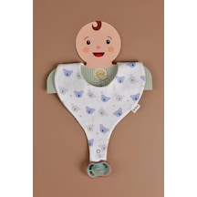 E&f Store Sıvı Geçirmez Emzik Tutucu Mama Önlüğü - Sevimli Koala Çok Renkli