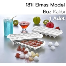 18'li Elmas Model Buz Kalıbı Elmas Buzluk - 1 Adet Plastik Diğer