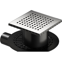 VitrA V-flow Kare 5607282 Duş Kanalı, Yandan Çıkışlı, 15x15 Cm, P