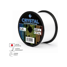 1000 Mt Bobin Misina - Crystal - Şeffaf - Ekstra Güçlü - 0,20 Mm