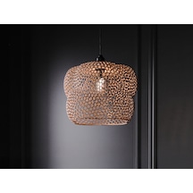 Modern Delikli Metal Sarkıt Avize Dekoratif Tavan Aydınlatması 25x25x20 Cm Kahverengi