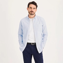 Dockers Oxford Slim Fit Erkek Gömlek A881600110 Mavi