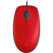 Logitech M110 Sessiz Tam Boyutlu Kablolu Optik Mouse Kırmızı