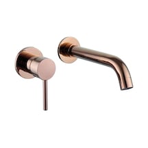 Rose Gold Ankastre Lavabo Bataryası Renkli