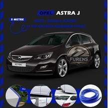 Opel Astra J Oto Araç Kapı Koruma Fitili 5metre Parlak Mavi Renk