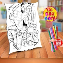 Fincan Kafa Güzel Çirkin Eğitici Boyama Puzzle Tablo Çocuk-386