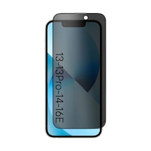 Hayalet Ekran Koruyucu For İphone 13/13 Pro / 14 / 16e İle Uyumlu Privacy Gizli Kırılmaz Cam Tam Kaplayan Su İtici Safir Ekran Koruyucu + Uygulama Bezleri