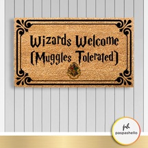 Paspashello Harry Potter-Wizards Pvc Taban Coco Kapı Önü Paspas