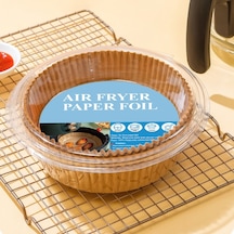 100 Adet Hava Fritöz Pişirme Kağıdı Gıda Yağı Emici Kağıt Kahverengi