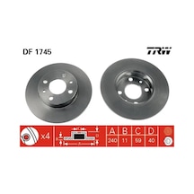 Fren Disk - Fiat Bravo, 500, Panda, Punto, Tipo, Seicento, Barchetta, Coupe, Cinquecento, Uno, Marea, Palio, Tempra, Egea, 155, 33, 145 - Trw-df174