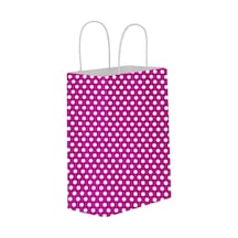 12x25x40 25 Li 90 Gr Fuşya Puantiyeli Karton Poşet