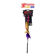 Matatabi Cats Jr.fish Sesli, Tüylü Peluş Kedi Oltası 50 Cm Kedi Oyuncağı Kedi Nanesi/otu İçermez Al.saplı