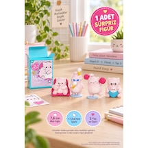 Pembe Kedi Sürpriz Paket Koleksiyonluk Mini Figür Ve Çıkartma 1 Adet 7,6 Cm