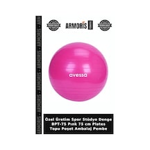 Özel Üretim Spor Stüdyo Denge Bpt-75 Pınk 75 Cm Plates Topu Poşet Ambalaj Pembe