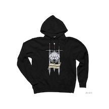 Game Of Thrones Wolf And Sword Siyah Kapşonlu Sweatshirt Hoodie