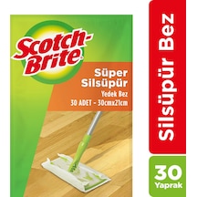 Scotch Brite Sil Süpür Q600 Paspas Yedek Bez Beyaz 21 x 28 CM 2 x 30'lu