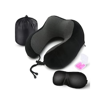 Wezone Yolculukta Rahatlık: Hafızalı Köpük Boyun Yastığı, Soğutucu Kumaş Ve Seyahat Seti - Siyah Diğer