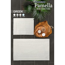 Merinos Pamella 2 Li Banyo Paspas Takımı Greek Krem Krem krem