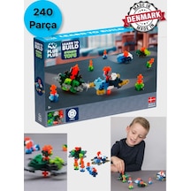 Plus - Plus Minecraft Temalı Learn To Build Spinning Tops Renkli Topaçlar Lego Yapı Oyuncağı