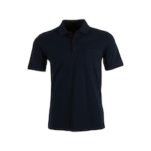 Erkek Lacivert Tişört Polo Yaka Normal Kesim % 100 Pamuk Pike Kum