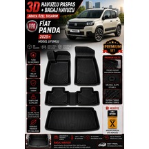 Fiat Panda 2025 Model Uyumlu 3d Araca Özel Havuzlu Paspas+bagaj Havuzu Birebir Uyum