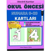 Sayılar-numaralar Çalışma Kartları Laminasyonlu