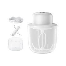 Monyee Usb Şarjlı 3 Vitesli Elektrikli Mikser - Yemek Kalitesi Kupa - El İstemez Tasarım - Beyaz Beyaz