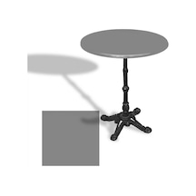 Çipa 1002 Döküm Ayak Yuvarlak Masa Çap 90cm - Werzalit, Wermodin Ve Allzalit Tabla - Koyu Gri Çok Renkli