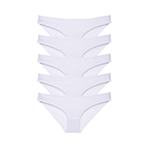 5 Adet Süper Eko Set Likralı Kadın Slip Külot Beyaz Beden: Xl Standart