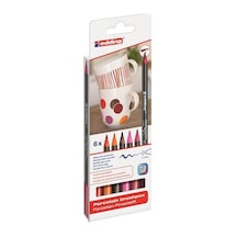 Porselen Kalemı 6Lı Set- Sıcak Renkler E-4200