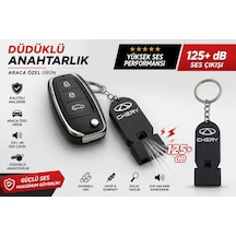 Düdüklü Chery Anahtarlık , Chery Logolu Islık Çalan Araç Anahtarlık - Hediyelik Chery Araba Anahtarl