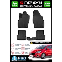 Opel Corsa E 3d Pro Havuzlu Paspas 2014-2019 A+ Kalite 3ds-sdz173