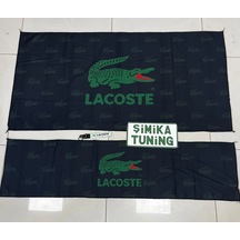 Siyah Lacoste Torpido Ve Sırt Havlusu Seti 2 Adet Torpido 35x135 , Sırt 70 X 135 Anahtarlık Hediy