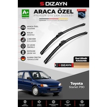 S-dizayn Toyota Starlet P90 Ön Cam Silecek Seti 1996-1999 Premium Araca Özel 50-45 Cm A+ Kalite Aocs