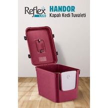 Reflex Care Handor Kapalı Kedi Tuvaleti Mor 57,5 X 43,5 X 39 Cm