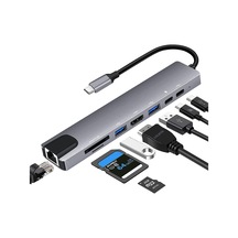 Usb C Hub, 8'i 1 Arada Usb C Adaptörü, 4k Hdmı, Type C 100w Pd, Usb C Bağlantı Noktası, Usb 3.0, Rj45 Ethernet, Sd/tf Kartları, Yerleştirme İstasyonu, Macbook Air/pro, İphone 15, Windows, Switch İle