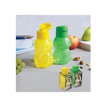 Eco Şişe 350ml Sarı Aslan Ve Yeşil Kurbağa İkili Set Matara Suluk Sarı Yeşil