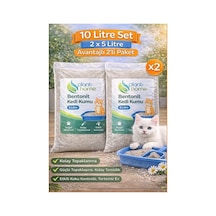 Bentonit Kedi Kumu 2'li Set 10 Litre 2 5 L - Parfümsüz, Kolay Temizlik