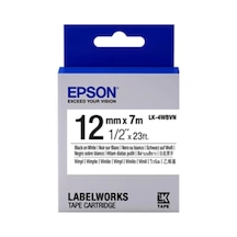Epson Lk-4wbvn Vinil Beyaz Üzeri Siyah 12mm 7metre Etiket