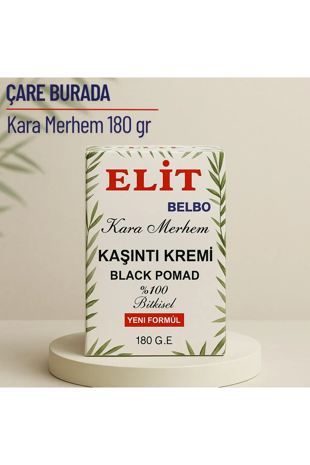 Elit Belbo - Kara Merhem 180 Gr %100 Bitkisel Kremi