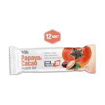 Papaya Ve Kakao Aromalı Protein Bar 45 G Protein İçeren Atıştırmalık Ve Sporcu Barı 12 Adet