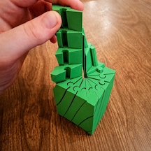Bezos 3d Baskı Twisting Küp - Mekanik Dönen Bulmaca Küpü-yeşil Pro