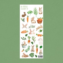 M72 Küçük Tavşan Sticker Seti Çok Renkli